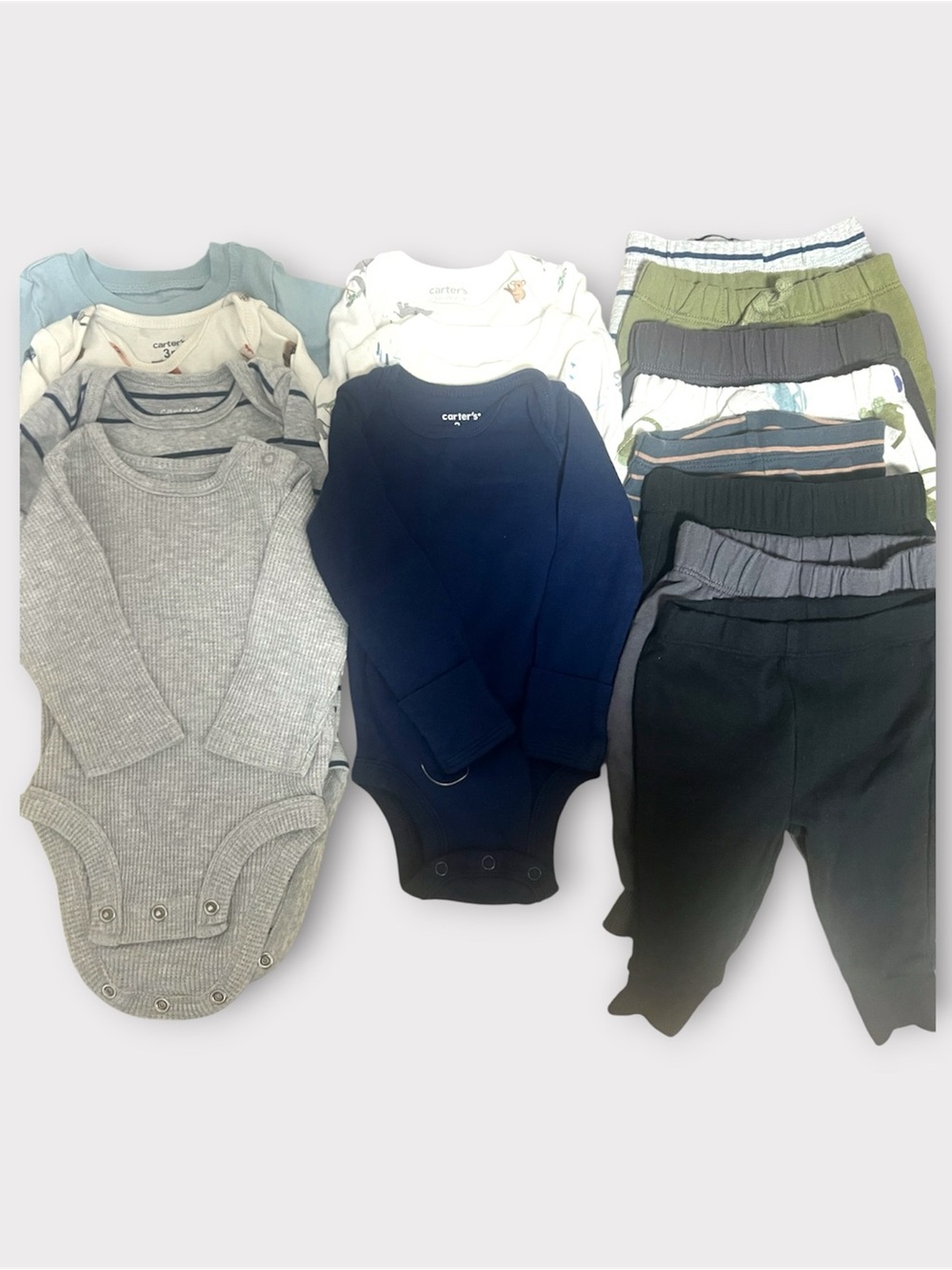Baby Boy 3M 15pc Clothing Bundle Long Sleeve Onesies Pants Carter’s